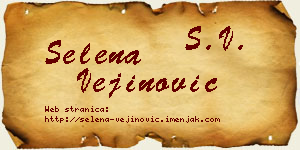 Selena Vejinović vizit kartica